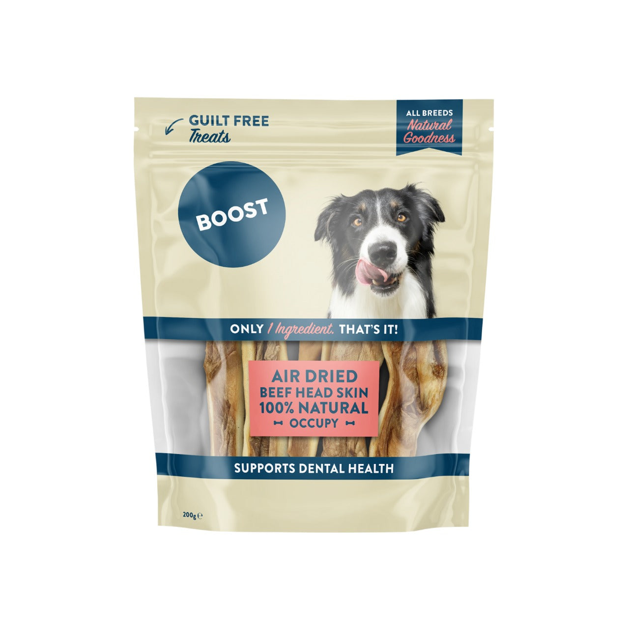 Air Dried Beef Head Skin Natural Treat.