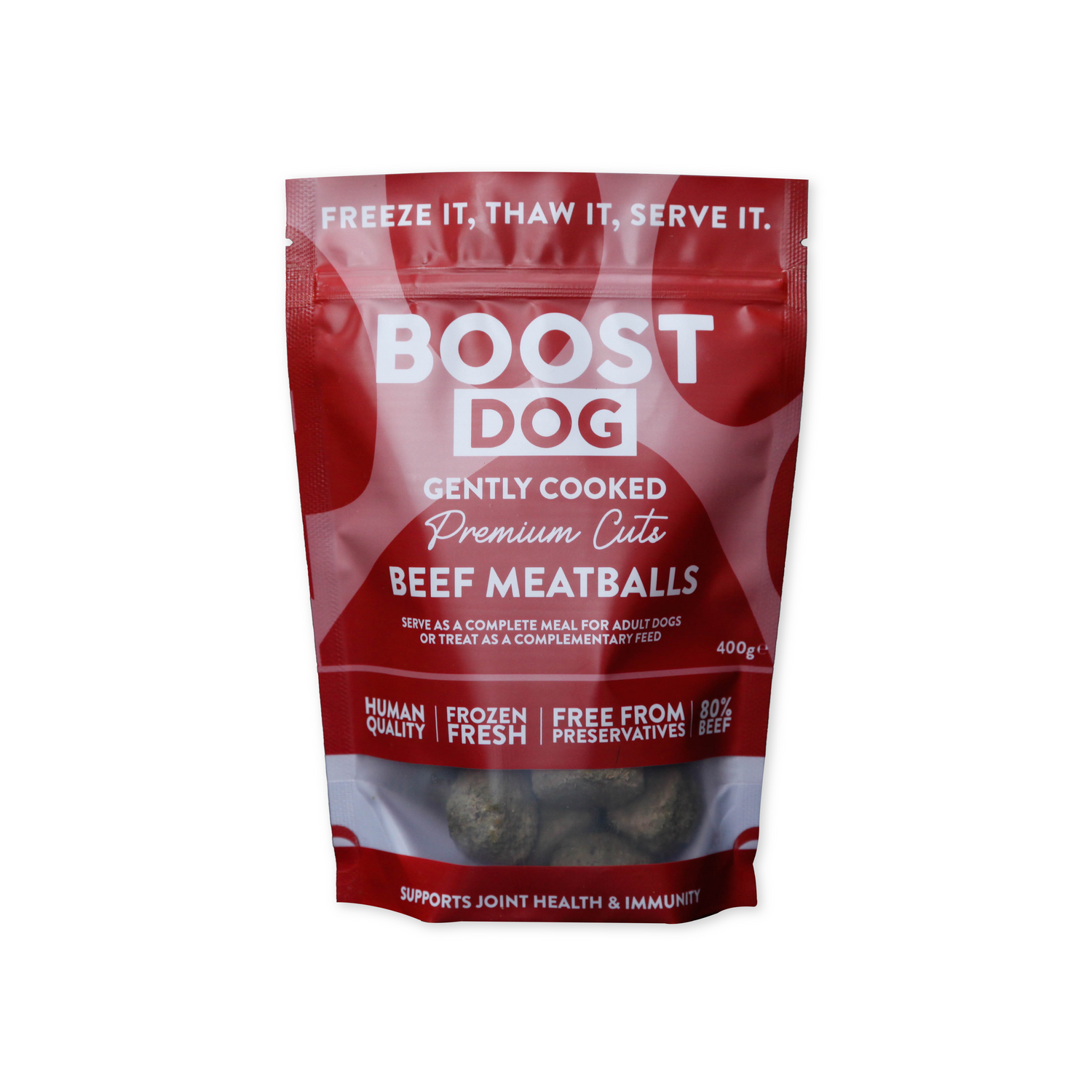 Tender Beef Meatballs Dog Meal or Treat 400g