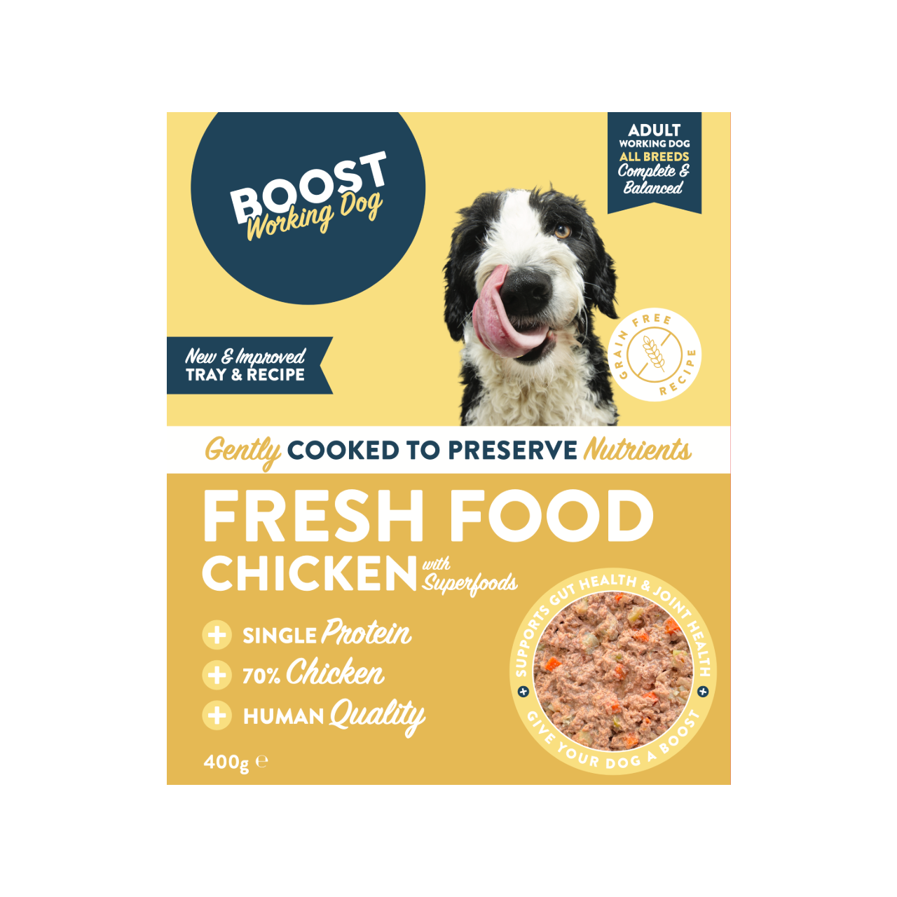 Chicken with Superfoods, for Working Dogs.