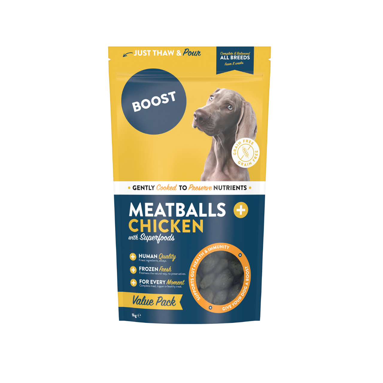 Chicken with Superfoods, Meatballs Value Bag.