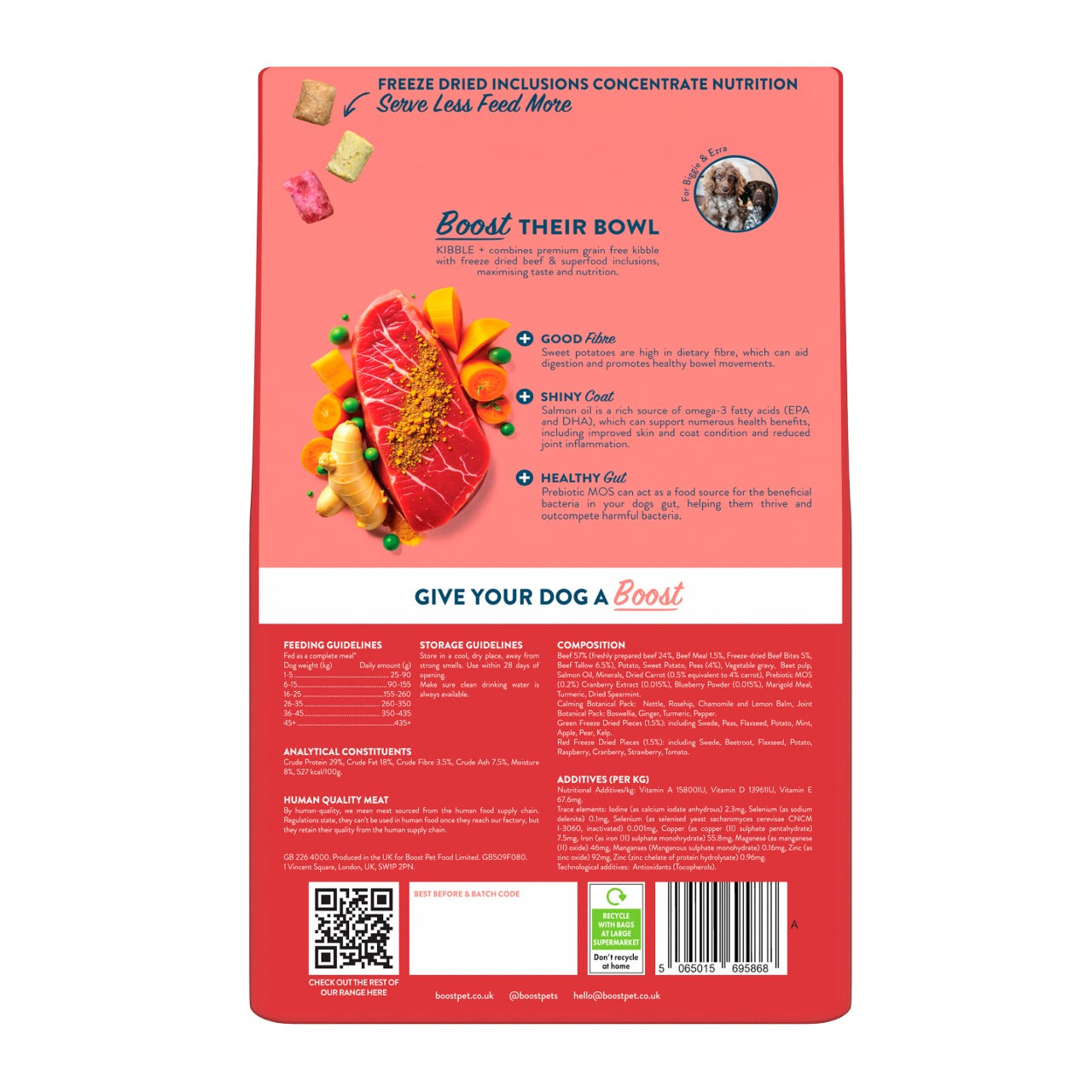Beef Kibble+, Grain-Free with REAL Meat & Superfood Freeze-Dried Pieces