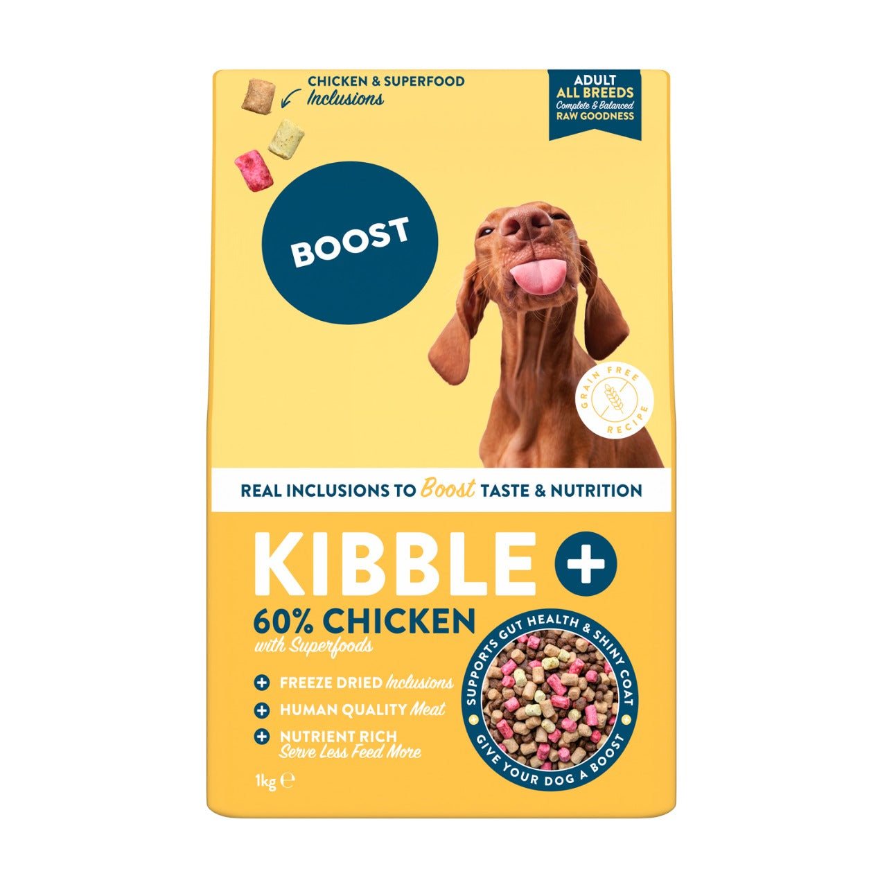 Chicken Kibble+, Grain-Free with REAL Meat & Superfood Freeze-Dried Pieces