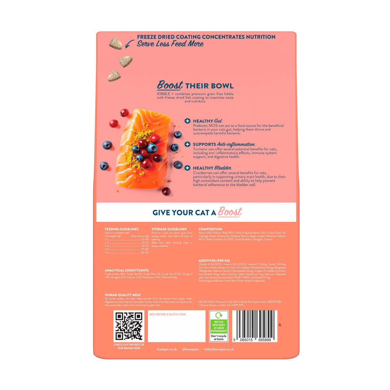 Salmon Kibble+, Grain-Free Kibble Coasted with REAL Freeze Dried Salmon