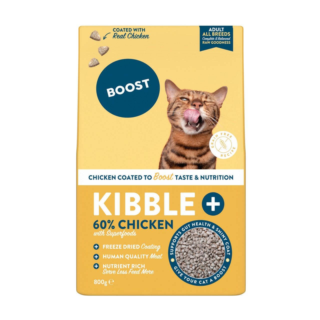Chicken Kibble+, Grain-Free Kibble Coasted with REAL Freeze Dried Chicken