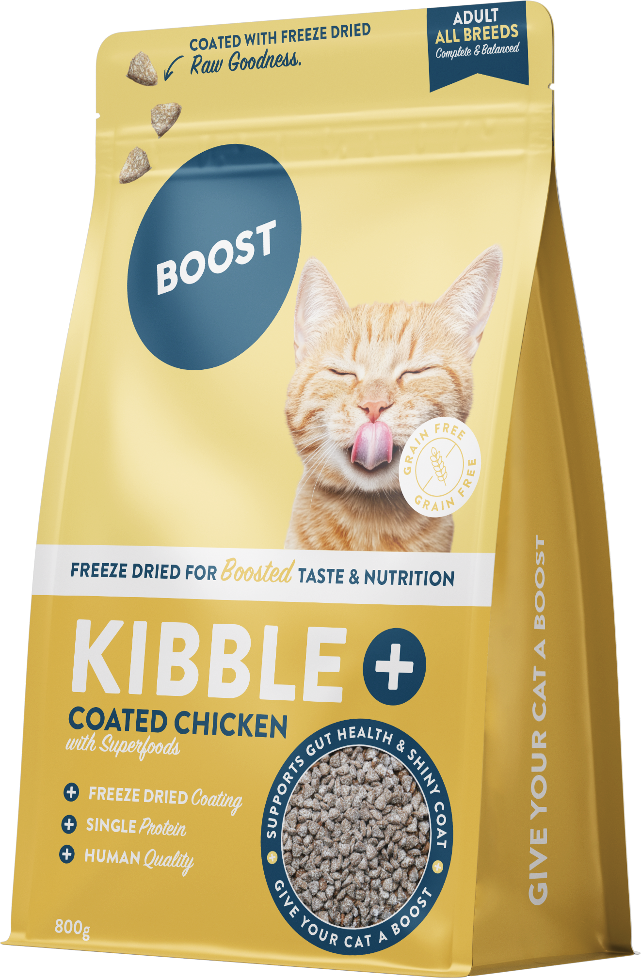 Chicken Kibble+, Grain-Free Kibble Coasted with REAL Freeze Dried Chicken