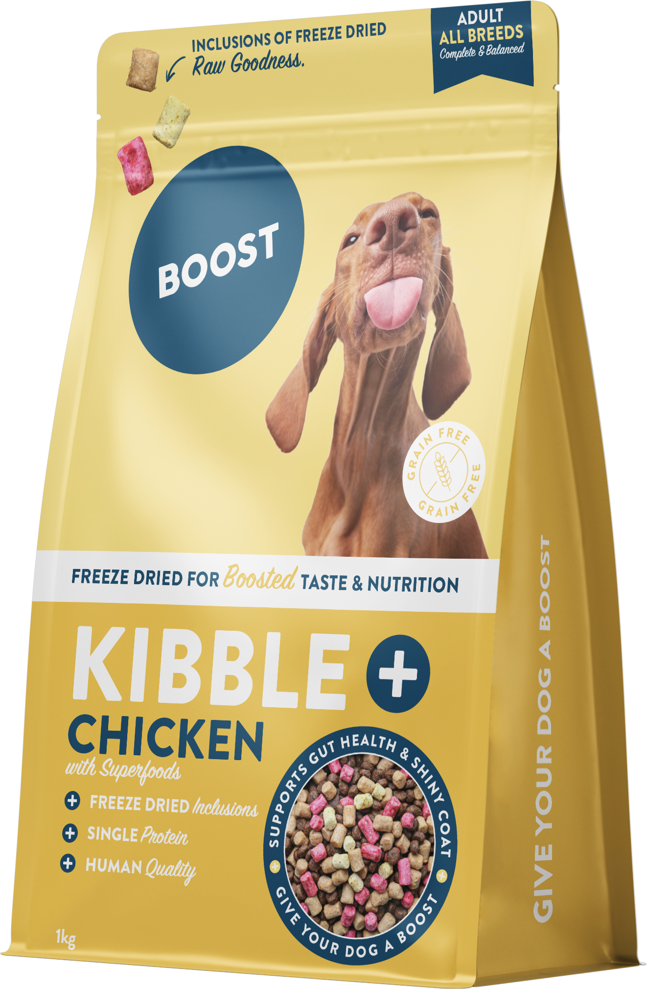 Chicken Kibble+, Grain-Free with REAL Meat & Superfood Freeze-Dried Pieces