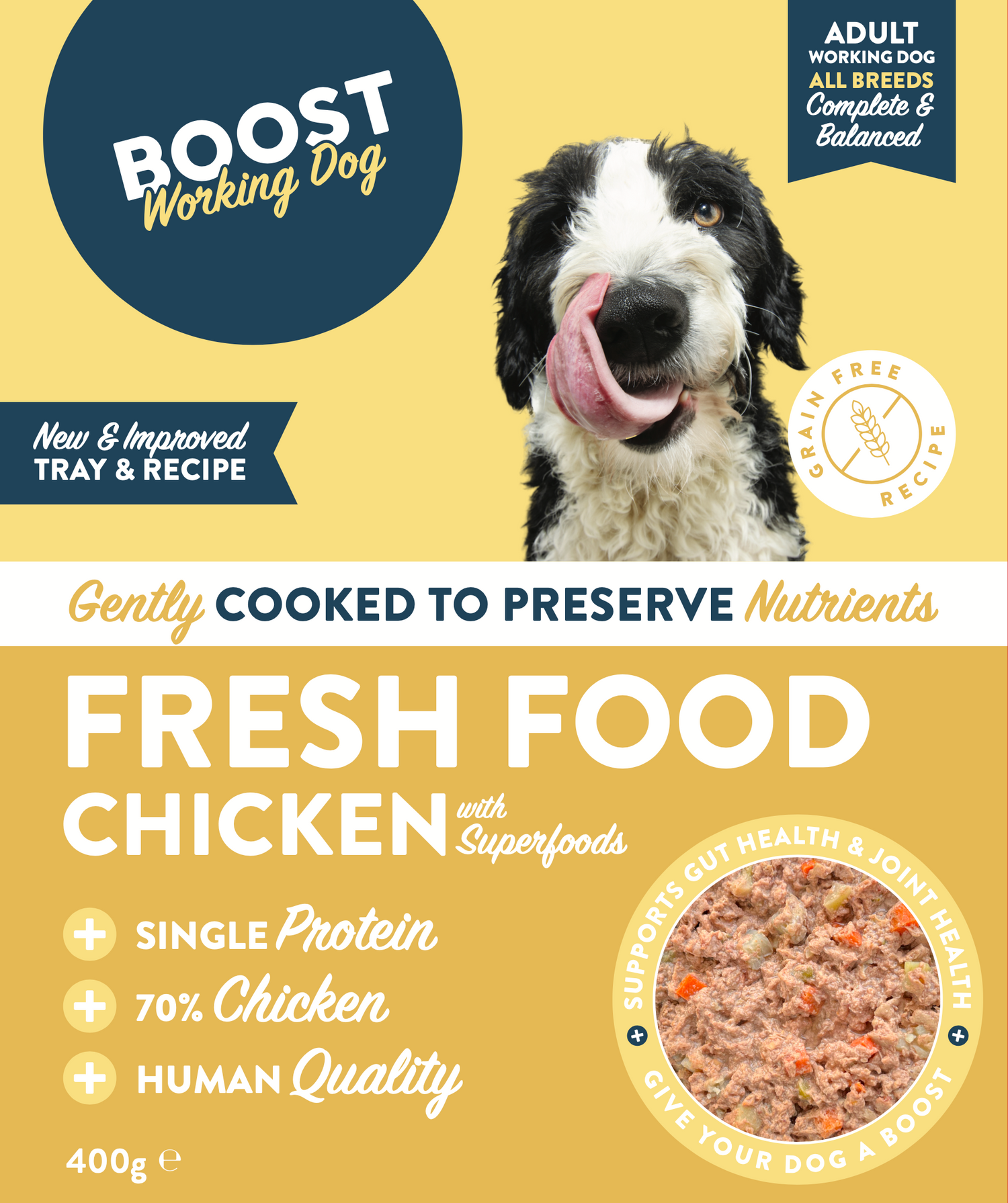 Chicken with Superfoods, for Working Dogs.