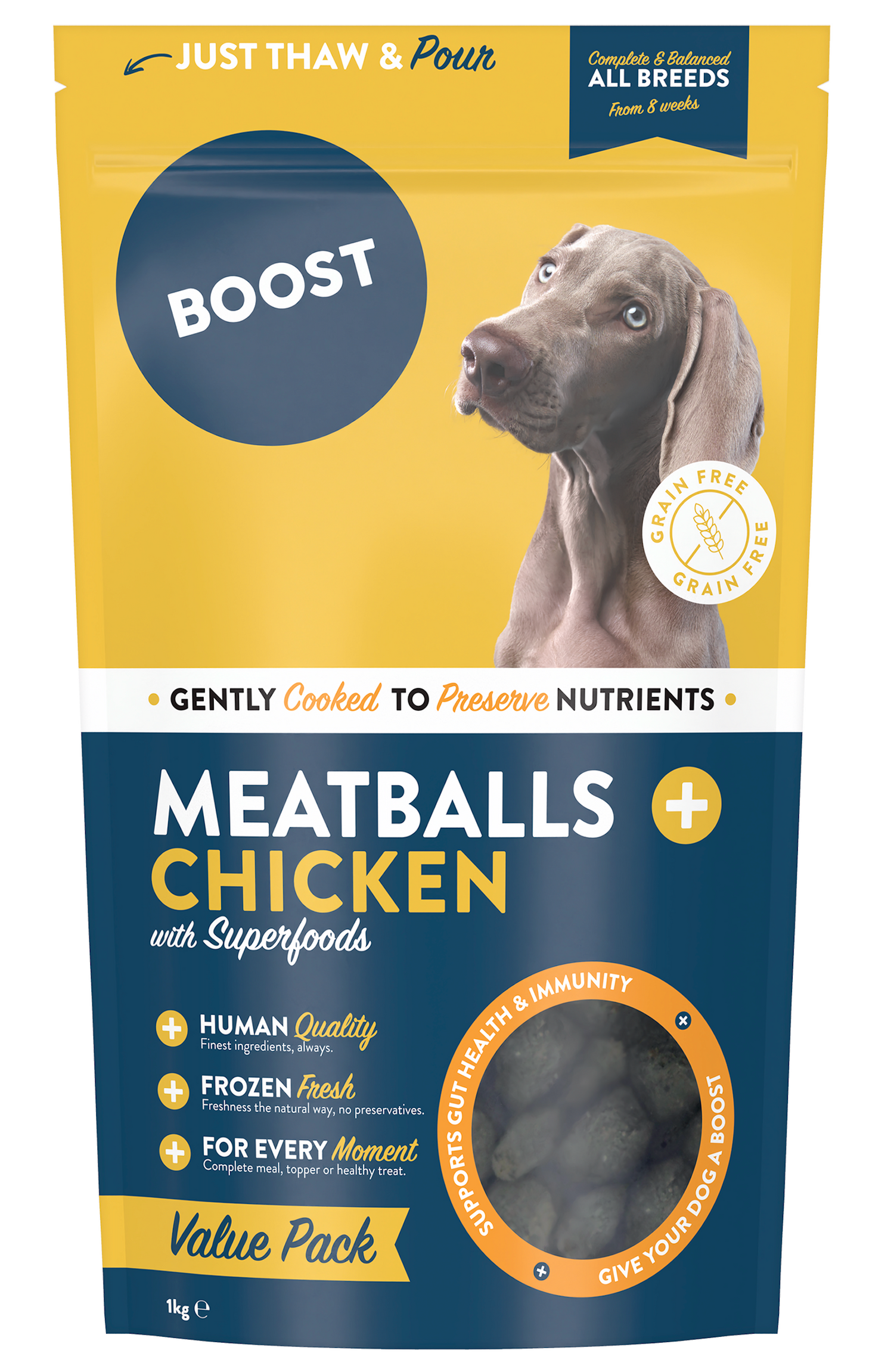 Chicken with Superfoods, Meatballs Value Bag.